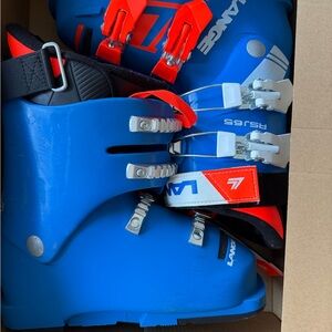 Lange RSJ65 Vibrant Blue and Bold Orange Ski Boots